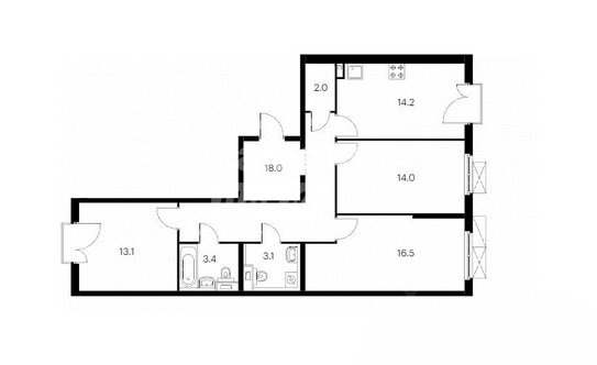Продажа 3-комн квартиры на вторичном рынке ул Складочная,  д. 2