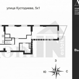 Продажа 2-комн квартиры на вторичном рынке ул Кустодиева,  д. 7,  к. 1