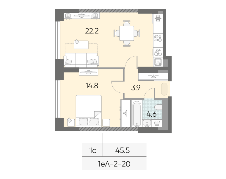 Продажа 1-комн квартиры в новостройке Москва г., Братьев Весниных б-р,  к. 1-3