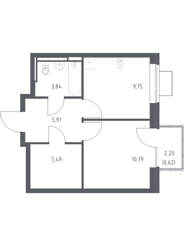 Продажа 1-комн квартиры в новостройке Богданиха д., Красная Слобода ул.,  к. 7.3