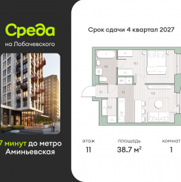 Продажа 1-комн квартиры в новостройке Очаковское шоссе