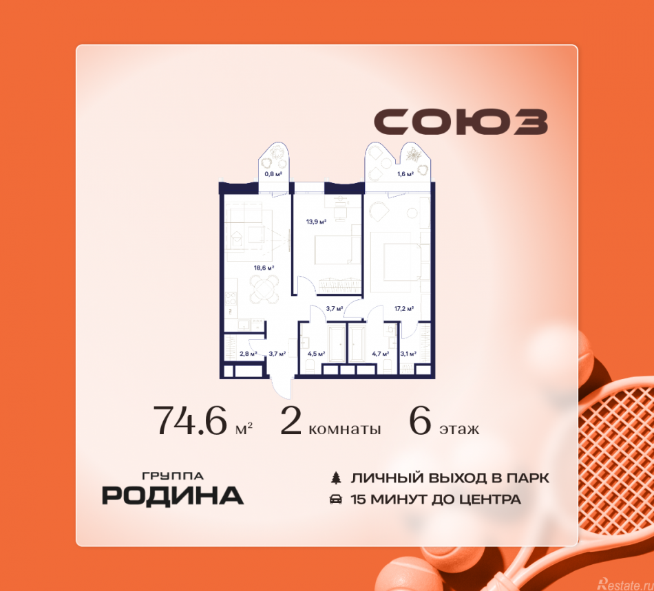 Продажа 2-комн квартиры в новостройке Сельскохозяйственная ул., 26, стр. 11