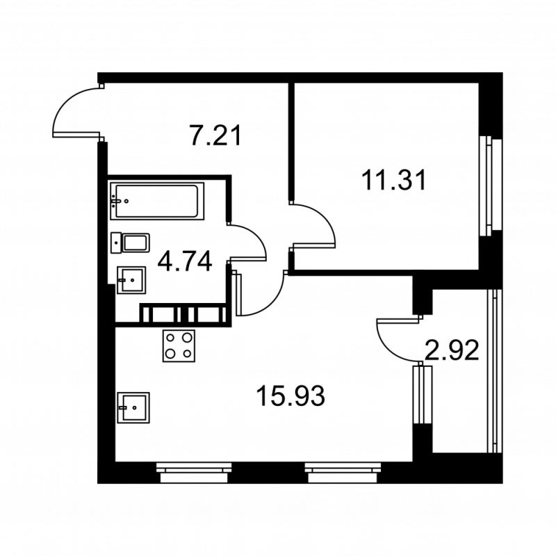 Продажа 1-комн квартиры в новостройке Колпино г., Загородная ул.,  к. D