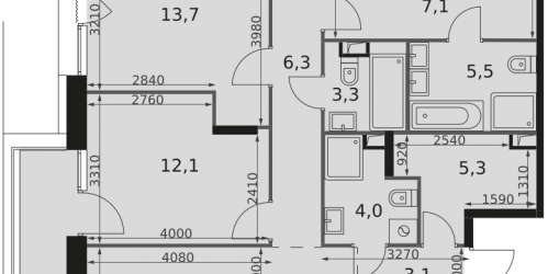 5-комн квартира ул. Снежная, 22к3