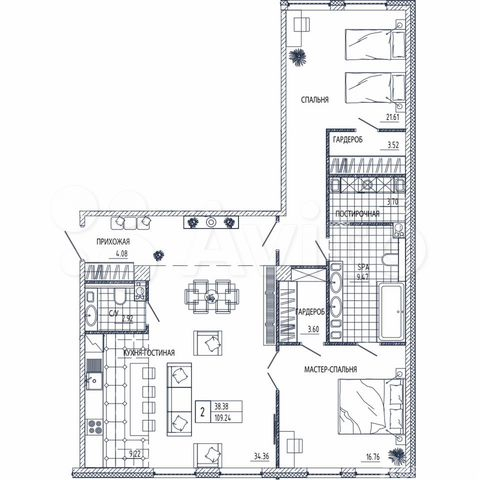 Продажа 2-комн квартиры в новостройке 19-я линия,  д. 4