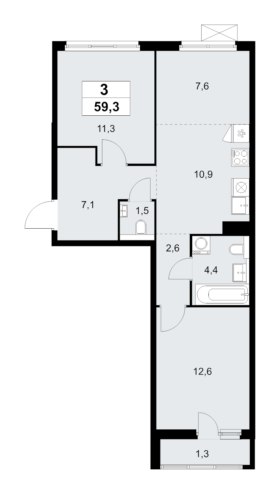 Продажа 2-комн квартиры в новостройке Сосенское пос., Куприна пр-кт,  к. 9.1