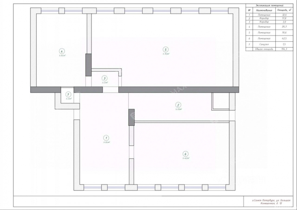 Аренда ПСН Конюшенная Б. ул,  д. 27
