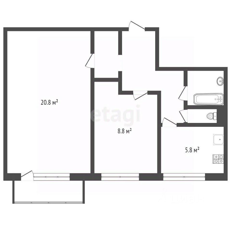 Продажа 2-комн квартиры на вторичном рынке улица Академика Павлова, 27К1