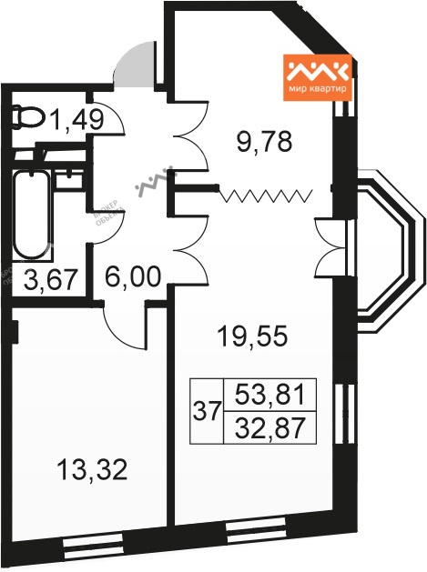 Продажа 2-комн квартиры на вторичном рынке Звенигородская ул,  д. 7Б