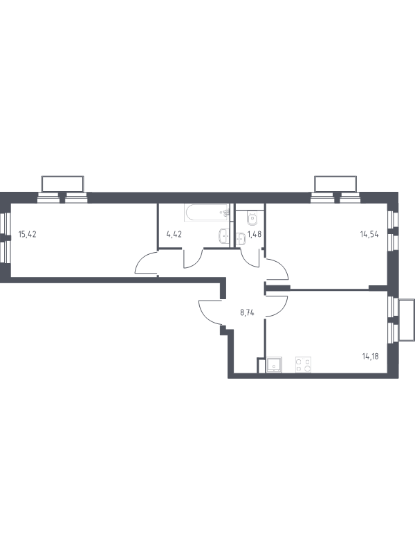 Продажа 2-комн квартиры в новостройке Мякинино д., 4-я Мякининская ул.,  к. 2