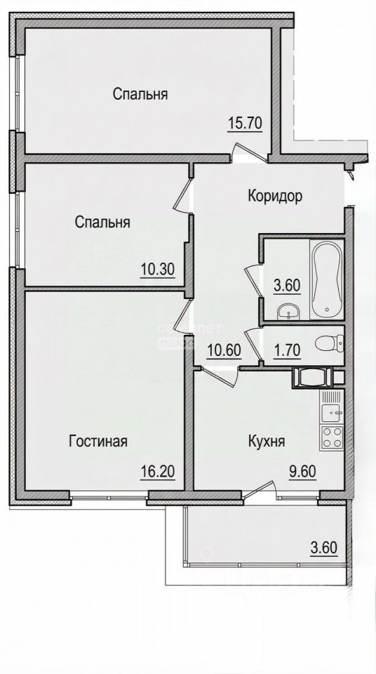 Продажа 3-комн квартиры на вторичном рынке пос. Шушары, улица Окуловская, 13