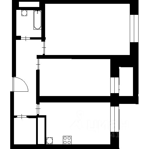 Продажа 2-комн квартиры на вторичном рынке пос. Мебельной Фабрики, улица Рассветная, 1