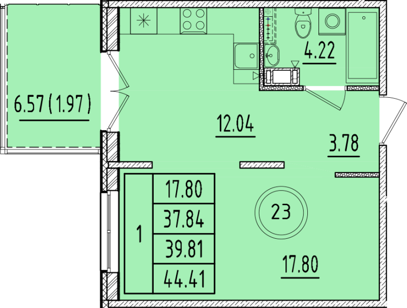 Продажа 1-комн квартиры в новостройке Шушары п., Кокколевская ул.,  к. 3