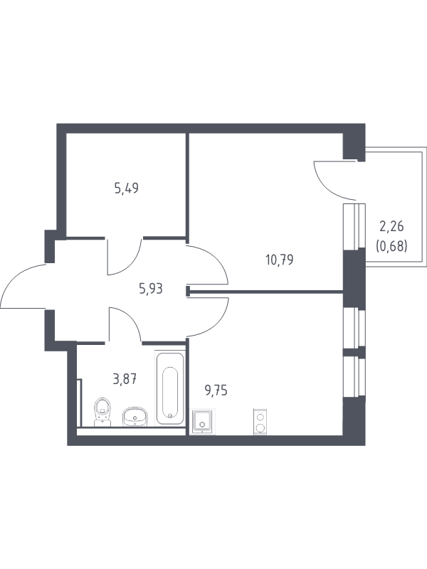 Продажа 1-комн квартиры в новостройке Егорово п., Колхозная ул.,  к. 3.1