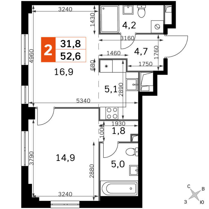 Продажа 1-комн квартиры в новостройке Москва г., Шеногина ул.,  к. 6.1