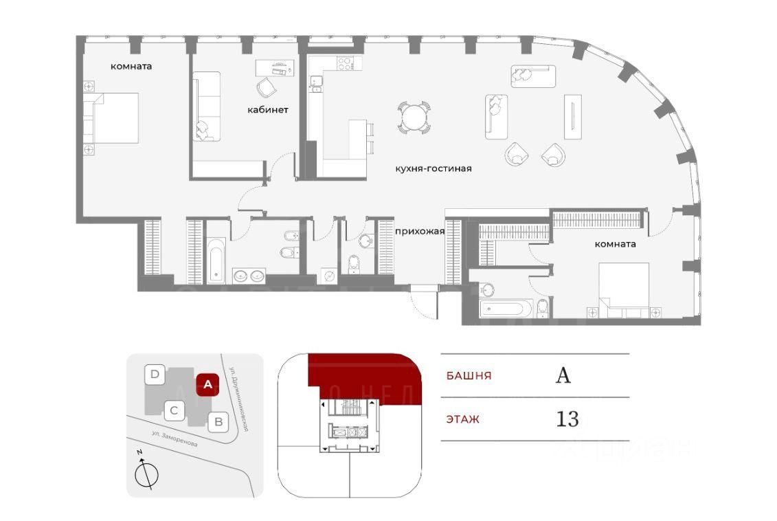 Продажа 5-комн квартиры на вторичном рынке Дружинниковская улица, 15