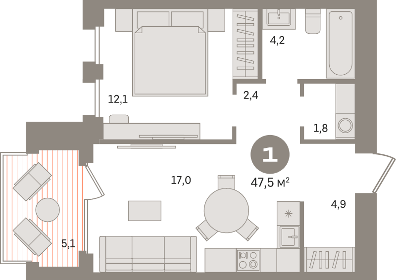 Продажа 1-комн квартиры в новостройке Москва г., Дубининская ул.,  к. 1