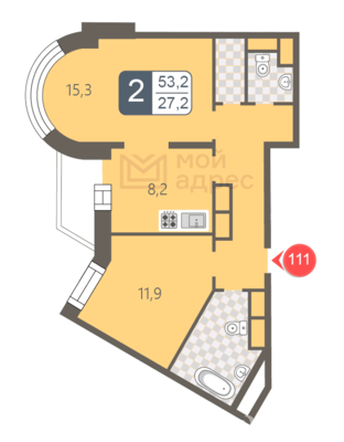 Продажа 2-комн квартиры в новостройке Стандартная ул,  д. 27