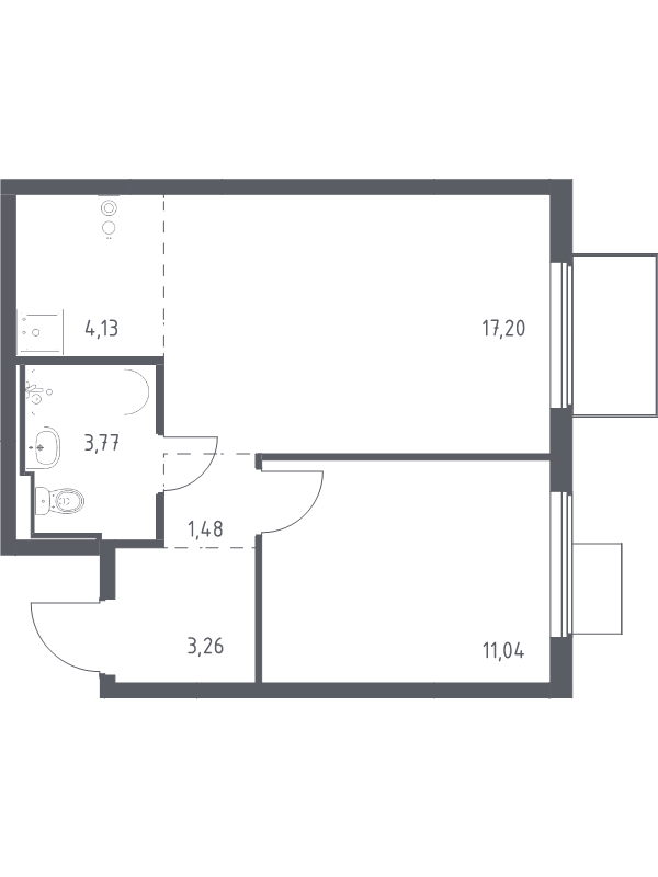 Продажа 1-комн квартиры в новостройке Коробово д., 10 км до МКАД,  к. 6.1