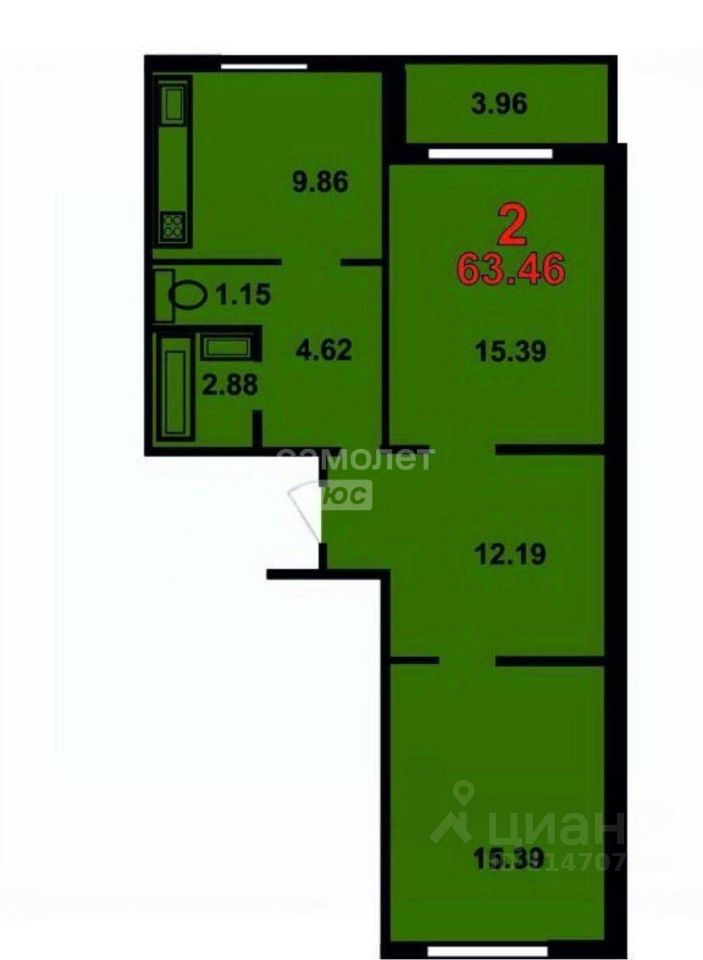 Продажа 2-комн квартиры на вторичном рынке Новые Островцы мкр, д. Островцы, улица Баулинская, 15