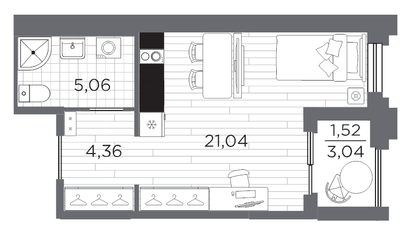 Продажа студии Санкт-Петербург г., Малый пр-кт В.О.,  к. 4