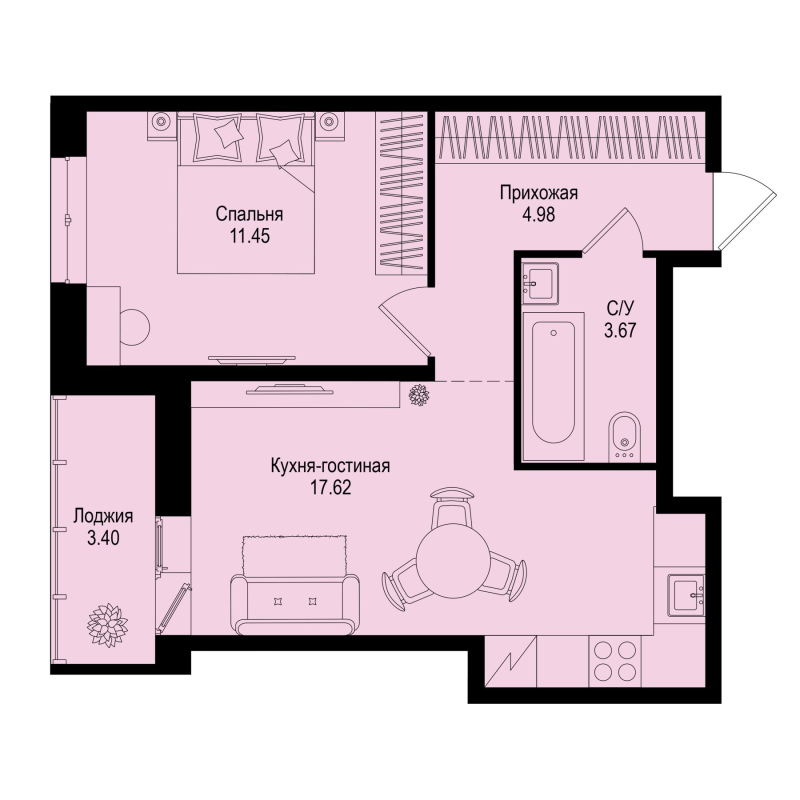 Продажа 1-комн квартиры в новостройке Новосергиевка д., Ленинградская ул.,  к. 1-5