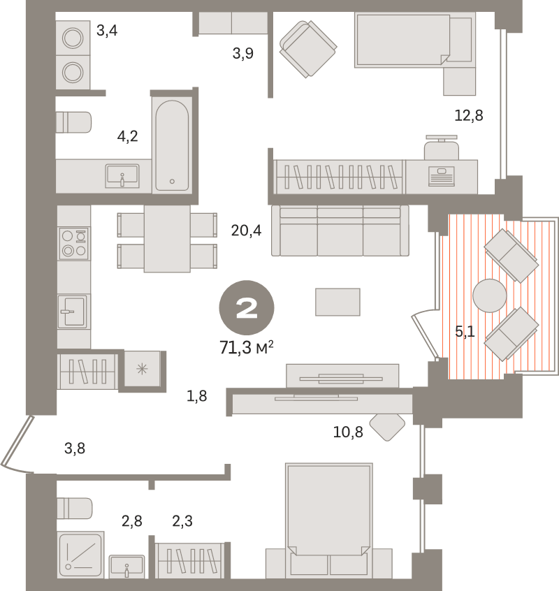 Продажа 2-комн квартиры в новостройке Москва г., Дубининская ул.,  к. 1