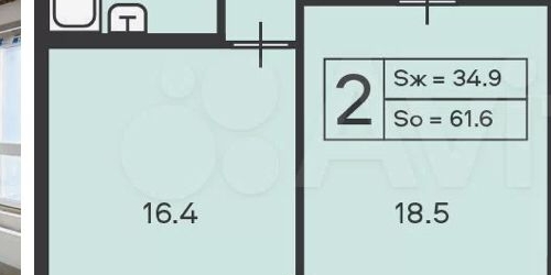 2-комн квартира улица Каховка, 13К3