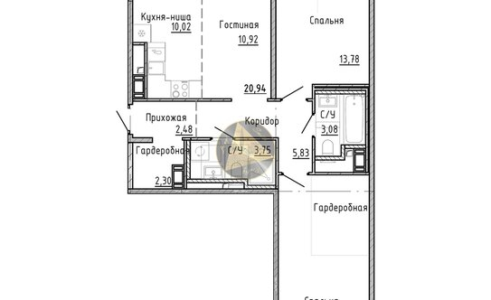 Продажа 2-комн квартиры на вторичном рынке Реки Каменки наб,  д. 3 к3 с1