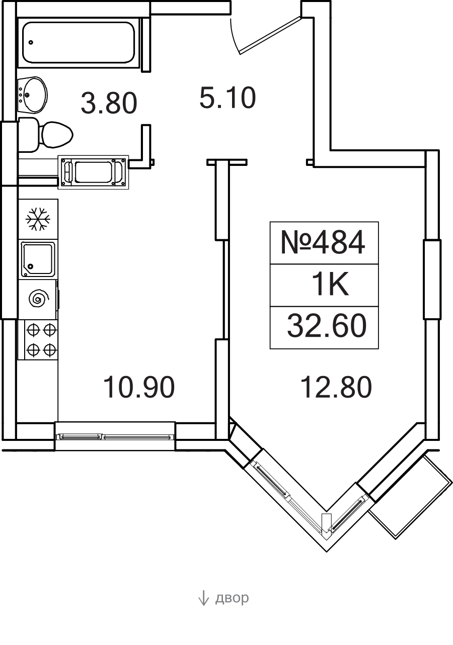 Продажа 1-комн квартиры в новостройке Сапроново д., Калиновая ул.,  к. 8