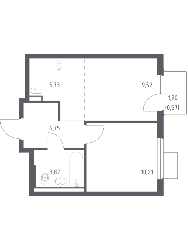 Продажа 1-комн квартиры в новостройке Коробово д., 10 км до МКАД,  к. 6.2