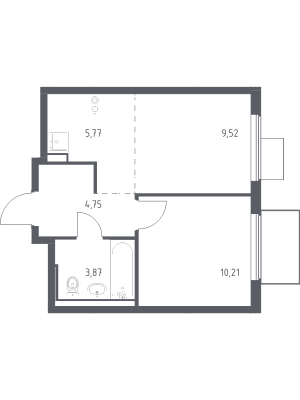 Продажа 1-комн квартиры в новостройке Коробово д., 10 км до МКАД,  к. 6.1