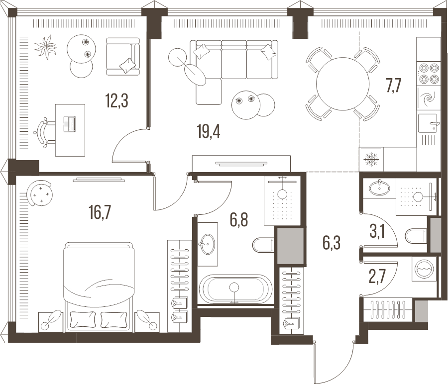 Продажа 2-комн квартиры в новостройке Москва г., Летниковская ул.,  к. 5