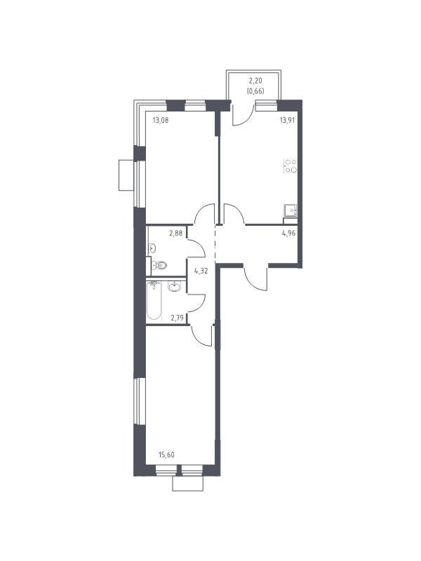 Продажа 2-комн квартиры в новостройке Москва г., Ленинградское ш.,  к. 4