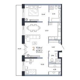 Продажа 2-комн квартиры в новостройке Москва г., Пресненский Вал ул., к. 2.2 Продажа 2-комн квартиры в новостройке Москва г., Пресненский Вал ул., к. 2.2