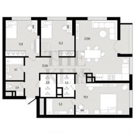 Продажа 3-комн квартиры на вторичном рынке б-р Александра Грина,  д. 2,  к. 1 стр 1
