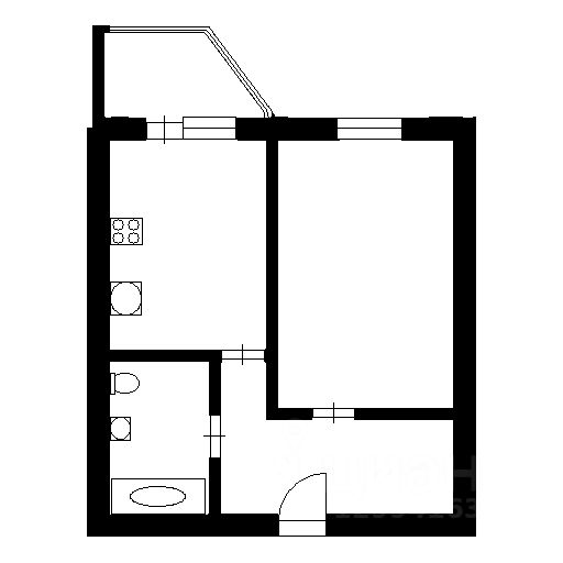 Продажа 1-комн квартиры на вторичном рынке улица Шелгунова,  д. 9к1