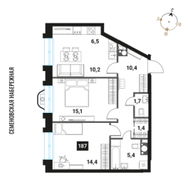 Продажа 3-комн квартиры в новостройке Семеновская наб. 3 стр. 13 А улица