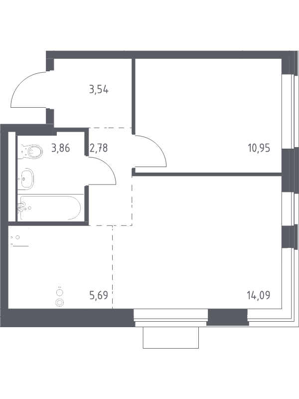 Продажа 1-комн квартиры в новостройке Горки Ленинские пгт, Каширское ш.,  к. 18.1