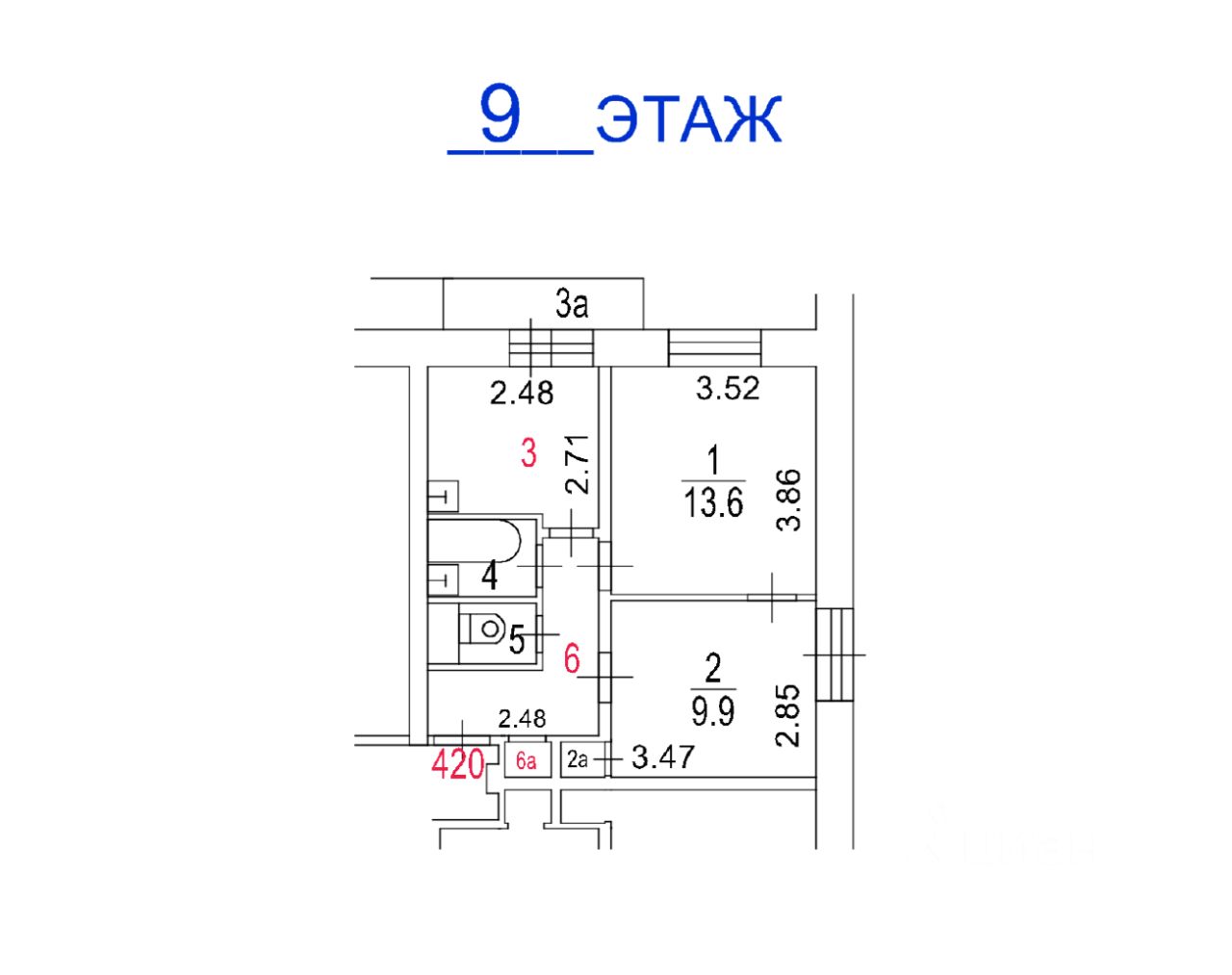 Продажа 2-комн квартиры на вторичном рынке Петрозаводская улица,  д. 9К3