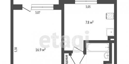 1-комн квартира ул Егерская,  д. 5,  к. 2