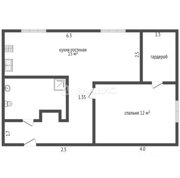 1-комн квартира ул. Ткачей,  д. 8