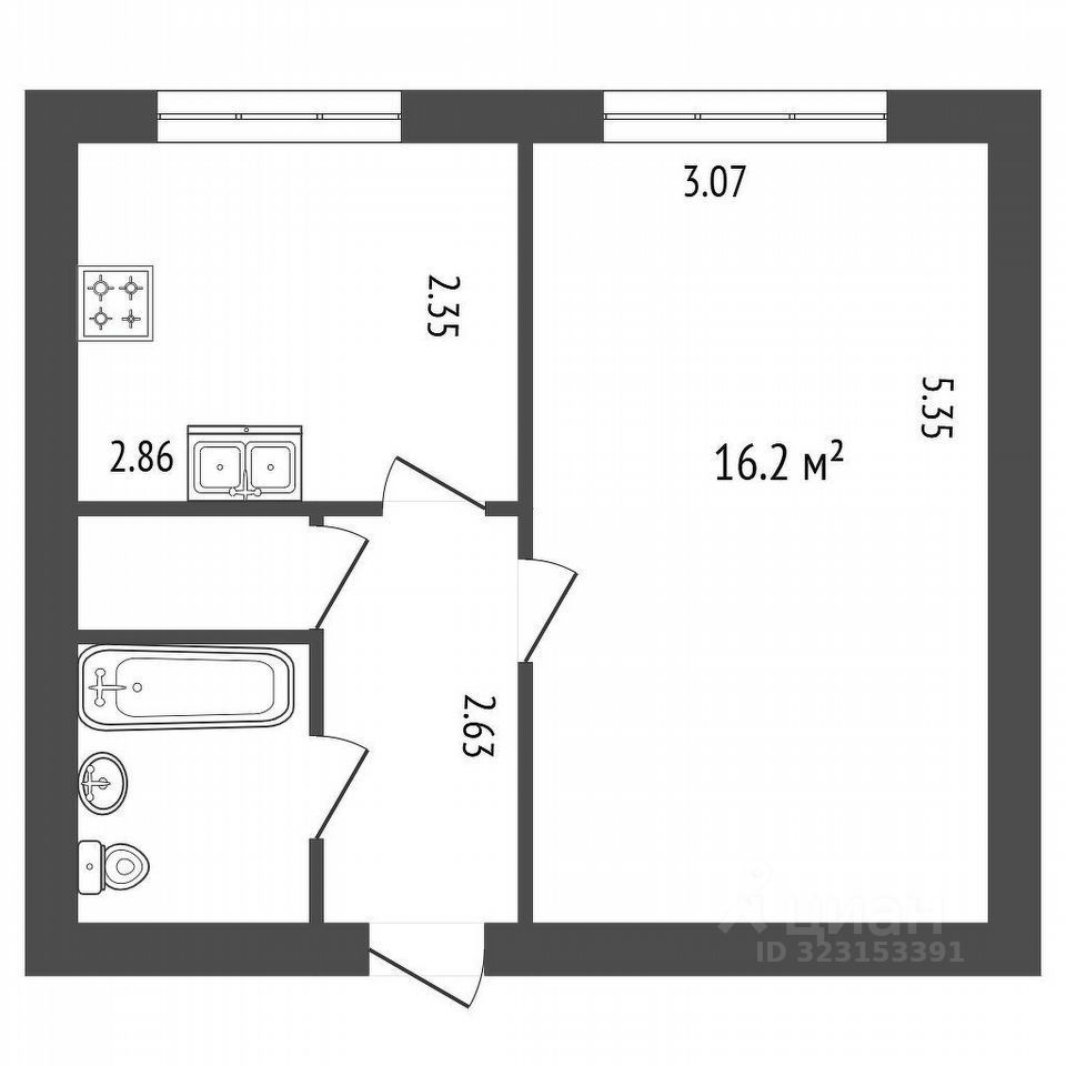 Продажа 1-комн квартиры на вторичном рынке проспект Тореза, 9