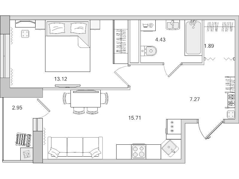 Продажа 1-комн квартиры в новостройке Парголово п., Михайловская дор.,  к. 3.1