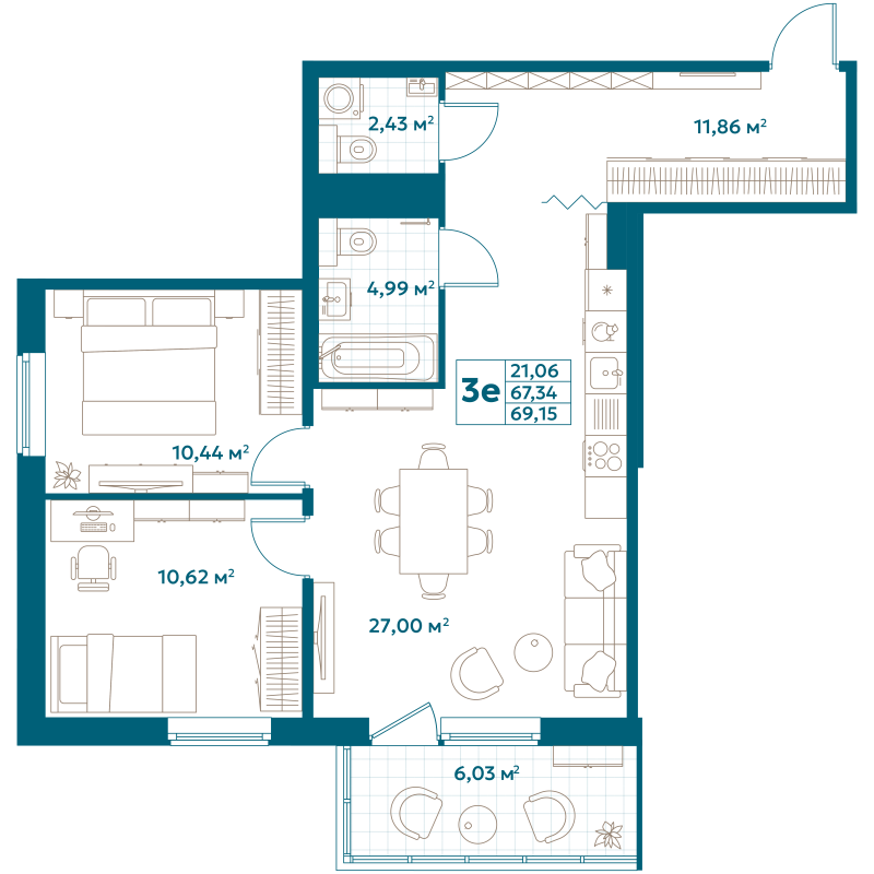 Продажа 2-комн квартиры в новостройке Москва г., Новоостаповская ул.,  к. Flow