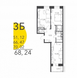 Продажа 3-комн квартиры в новостройке Востряково, , Домодедово, ул Ледовская, д. 12 Продажа 3-комн квартиры в новостройке Востряково, , Домодедово, ул Ледовская, д. 12