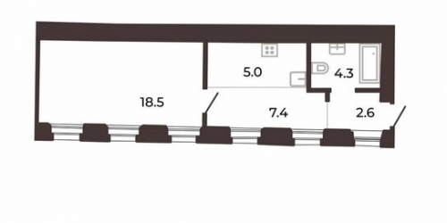 1-комн квартира Подьяческая Б. ул,  д. 1-3