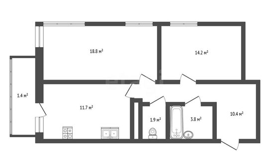 Продажа 2-комн квартиры на вторичном рынке улица Верности,  д. 17