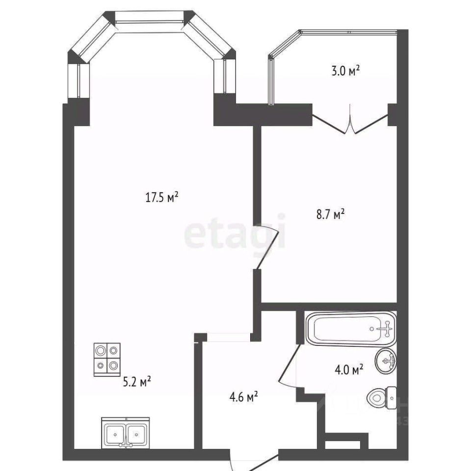 Продажа 1-комн квартиры на вторичном рынке пос. Клюквенный, 18