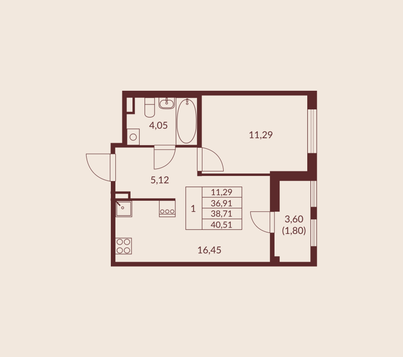 Продажа 1-комн квартиры в новостройке Мурино п., Шоссе в Лаврики ул.,  к. 1